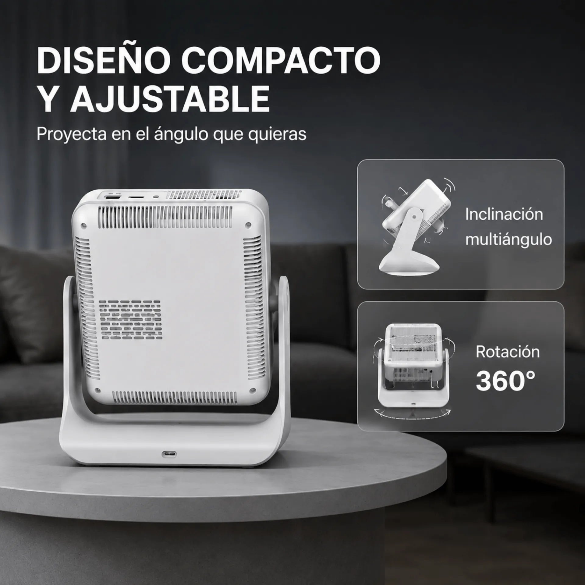 Proyector Inteligente Con Pantalla Táctil De 8 Pulgadas Y Android 12 BUDPLUS C3