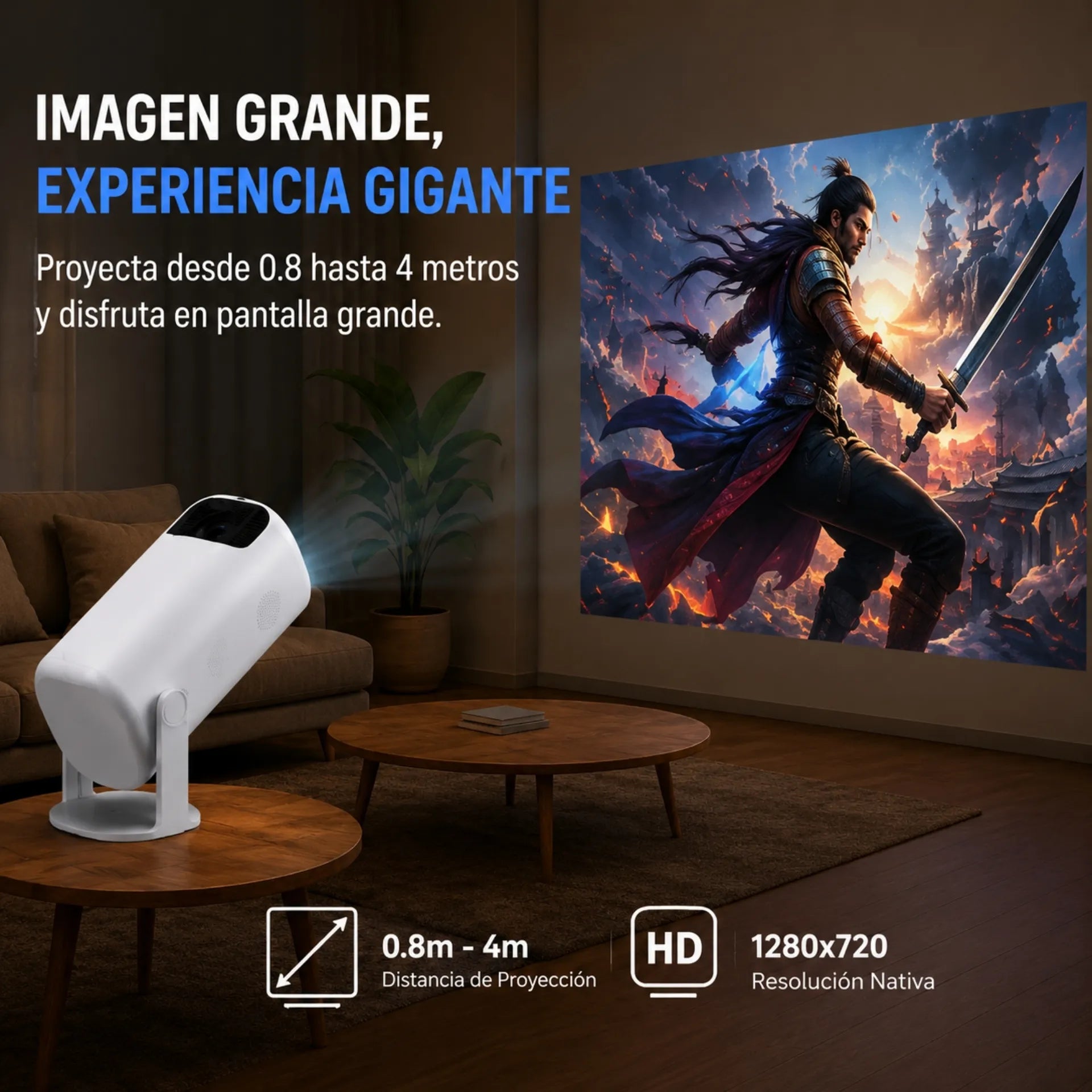 Proyector De Imagen Con Juegos Con 150 Ansi Lumines Con Resolucion HD P30 PLUS