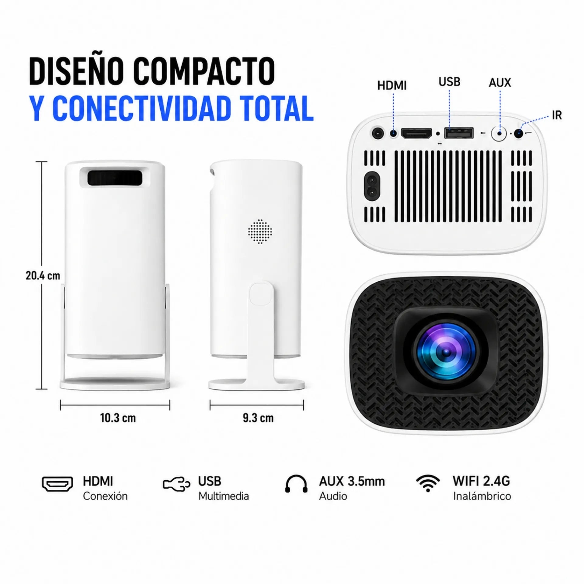 Proyector De Imagen Con Juegos Con 150 Ansi Lumines Con Resolucion HD P30 PLUS