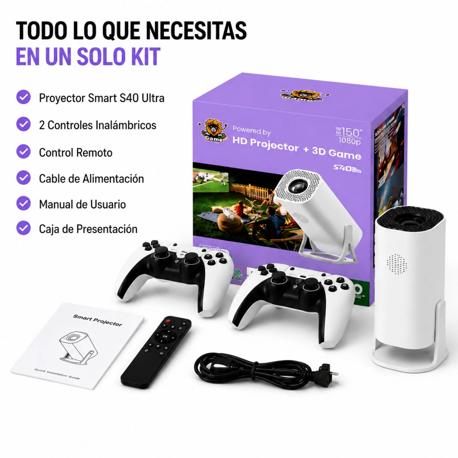 Proyector Con Sistema Operativo Android Con Juegos S40 ULTRA