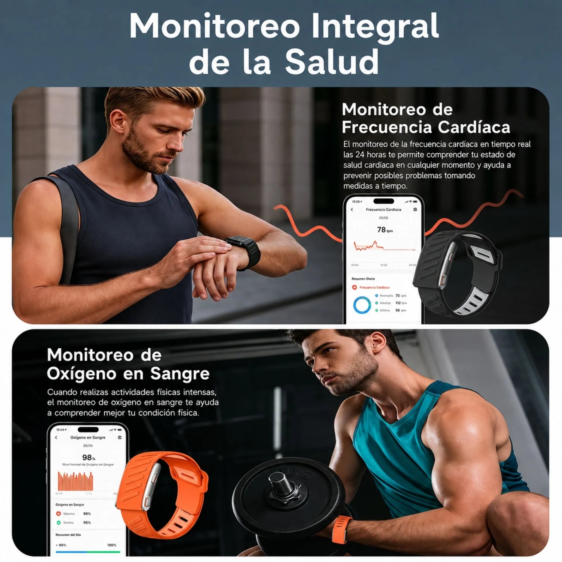 Pulsera Inteligente Deportiva Y Monitoreo De Salud TREKO ONE