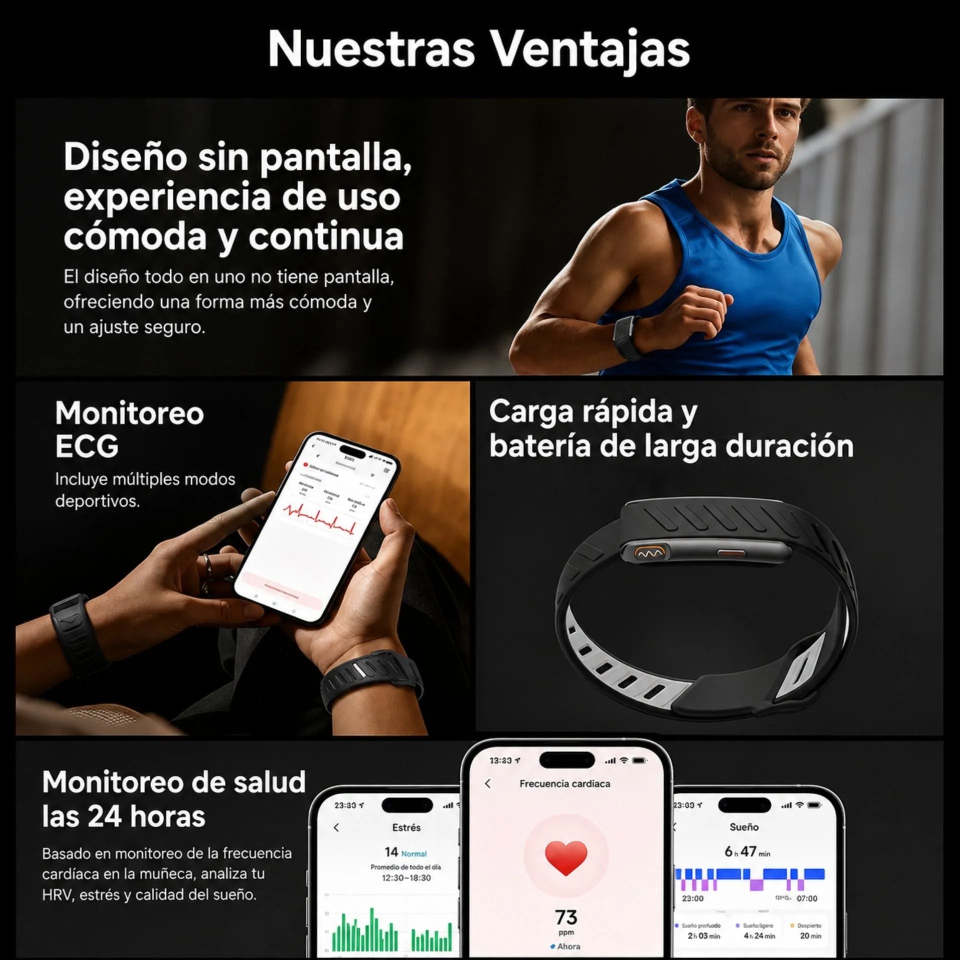 Pulsera Inteligente Deportiva Y Monitoreo De Salud TREKO ONE