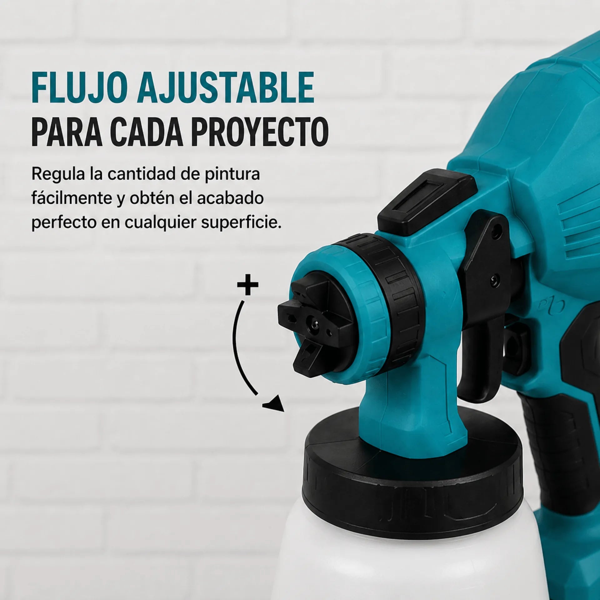 Pistola De Pintura Pulverizador Inalámbrico 200W Con Doble Batería Y Depósito De 1000 ml AE0057