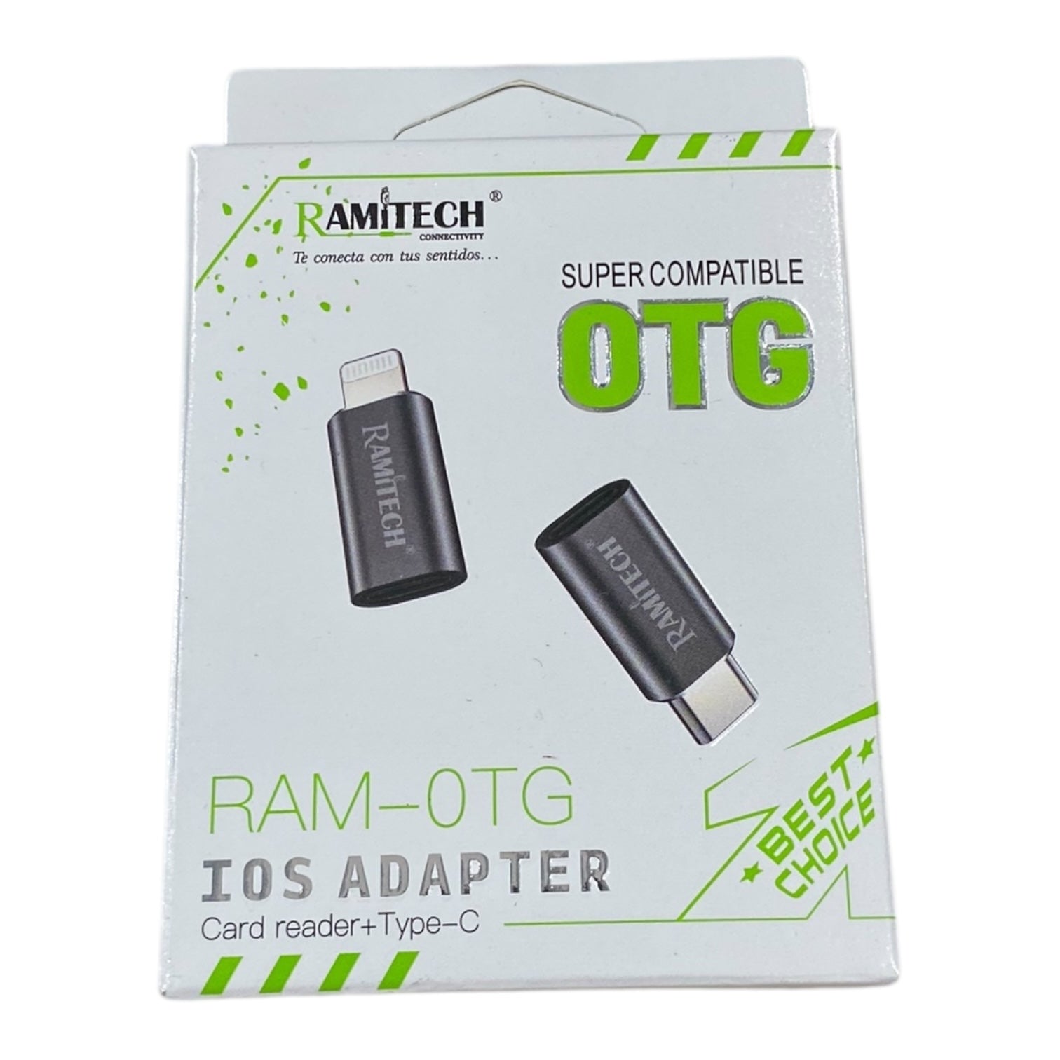 Vista de la caja de Adaptador OTG