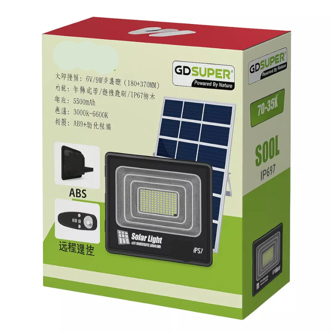 Reflector Solar Con Potencia de 100W Con Bateria de 6.000mAh GD-100H