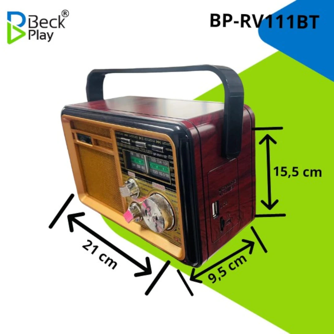Radio Parlante Beck Play Con Estilo Vintage BP-RV111BT