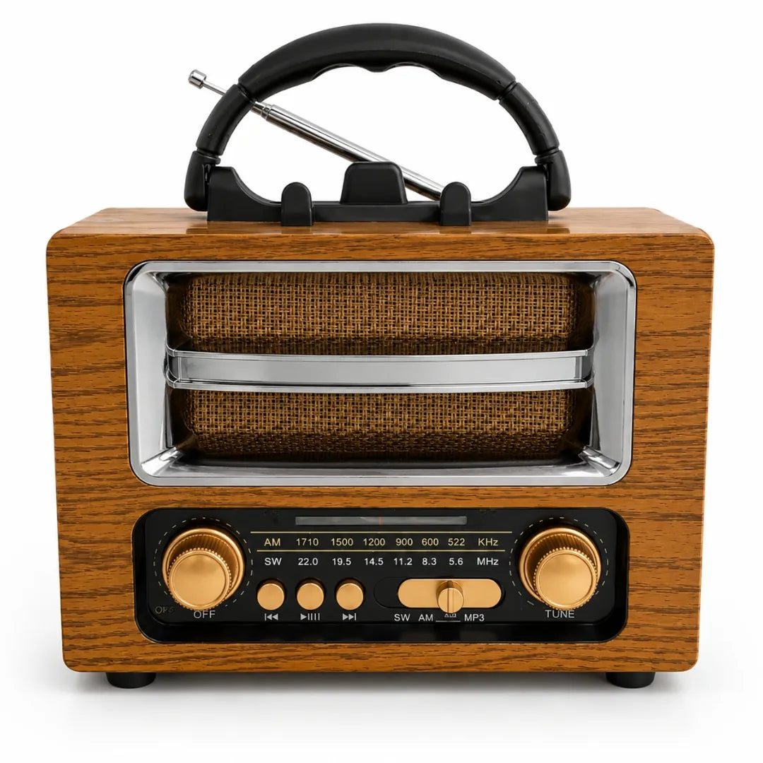 Radio Parlante Retro Bluetooth Recargable Con Radio AM/ FM / SW KTF-2013