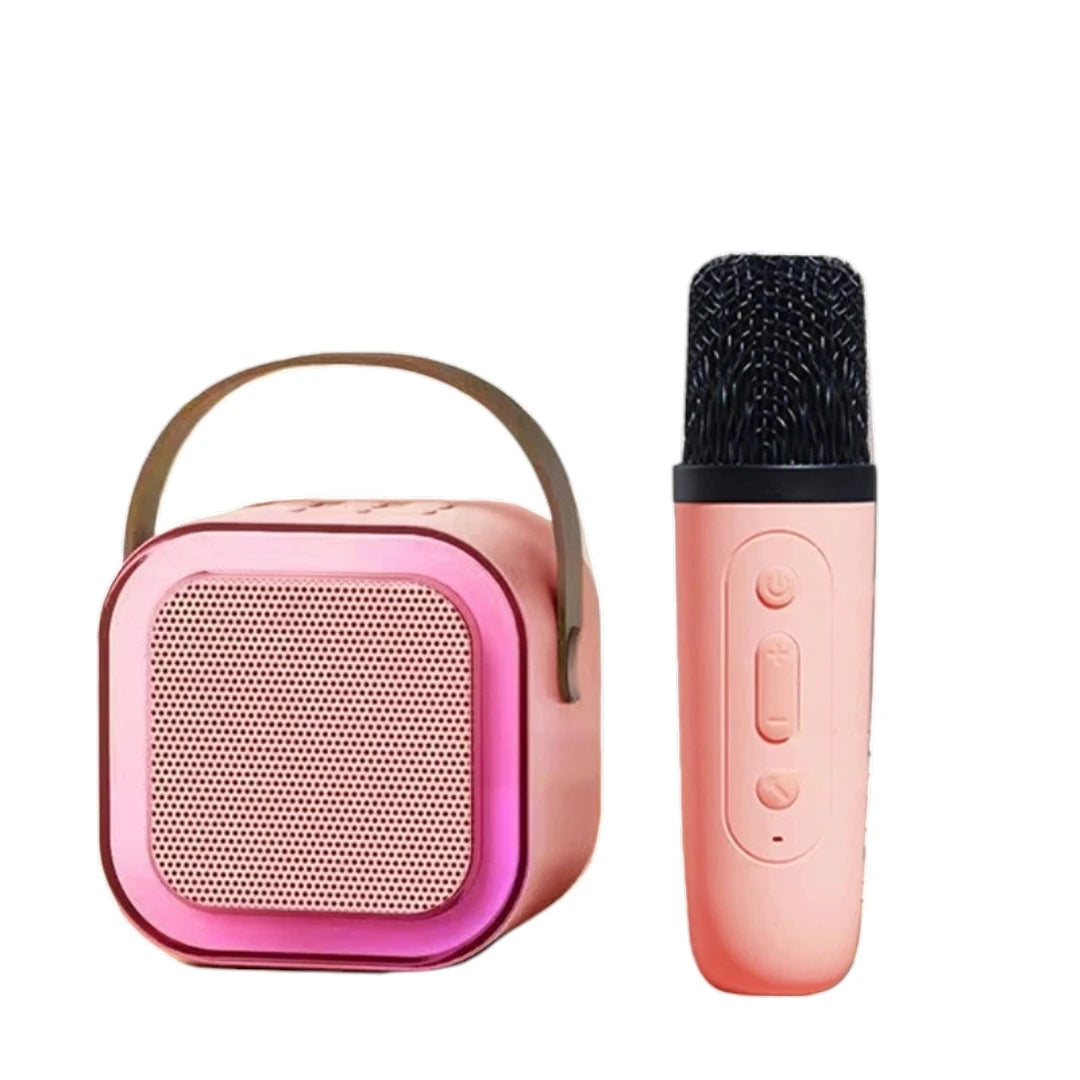 Parlante Karaoke Portátil Bluetooth Con Micrófono Inalámbrico Y Luces LED RGB MY-7231