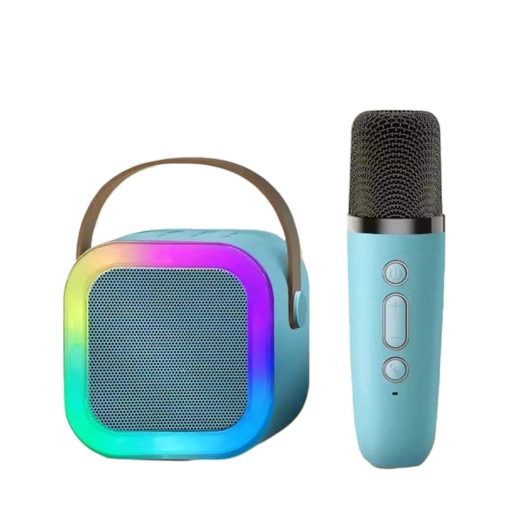 Parlante Karaoke Portátil Bluetooth Con Micrófono Inalámbrico Y Luces LED RGB MY-7231