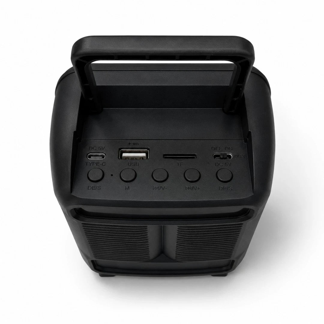 Radio Parlante Bluetooth Con Luces RGB y Manija De Transporte GTS-2307