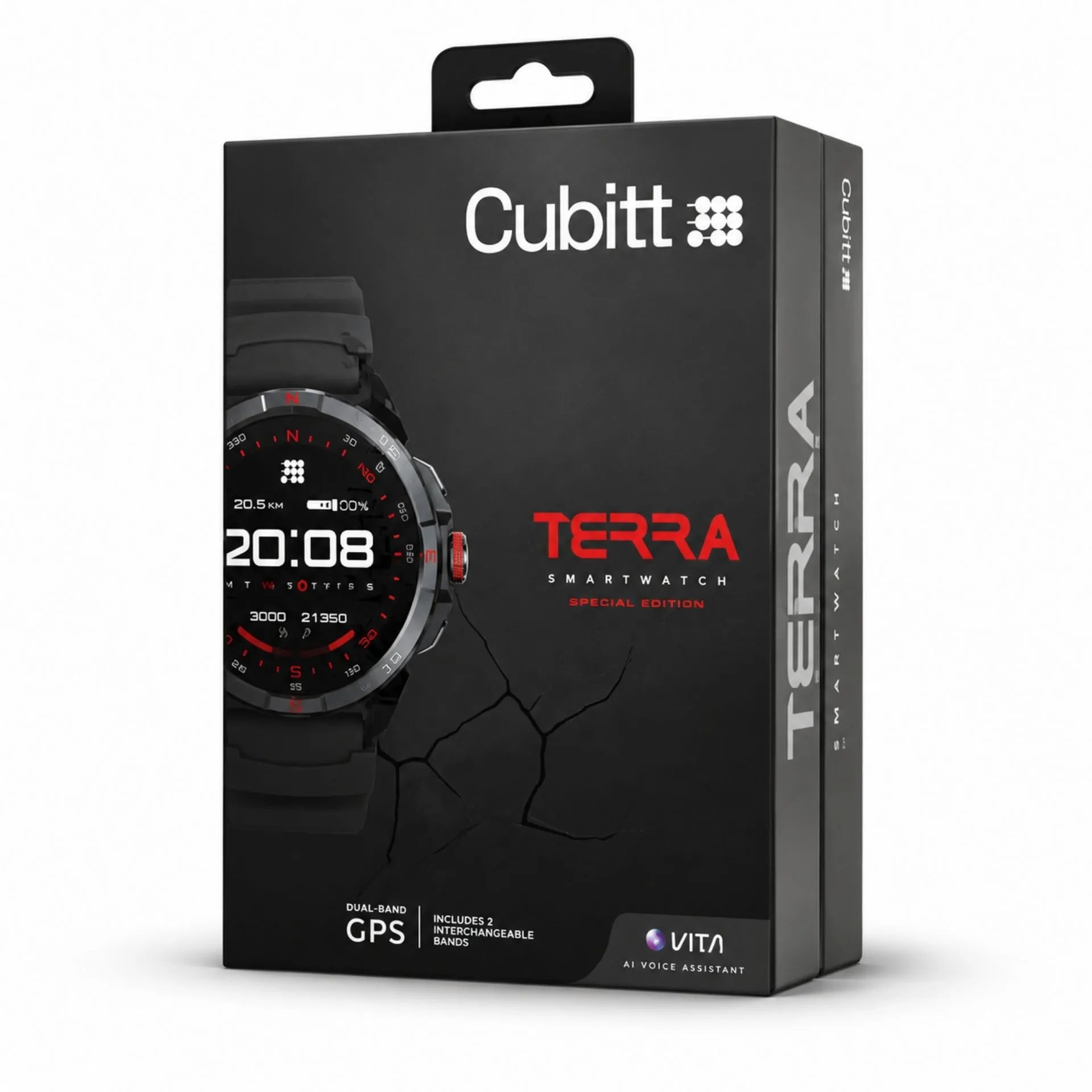 Reloj Inteligente Cubitt Terra Edición Especial Doble Pulso Grado Militar Linterna Llamadas CT-TERRA58