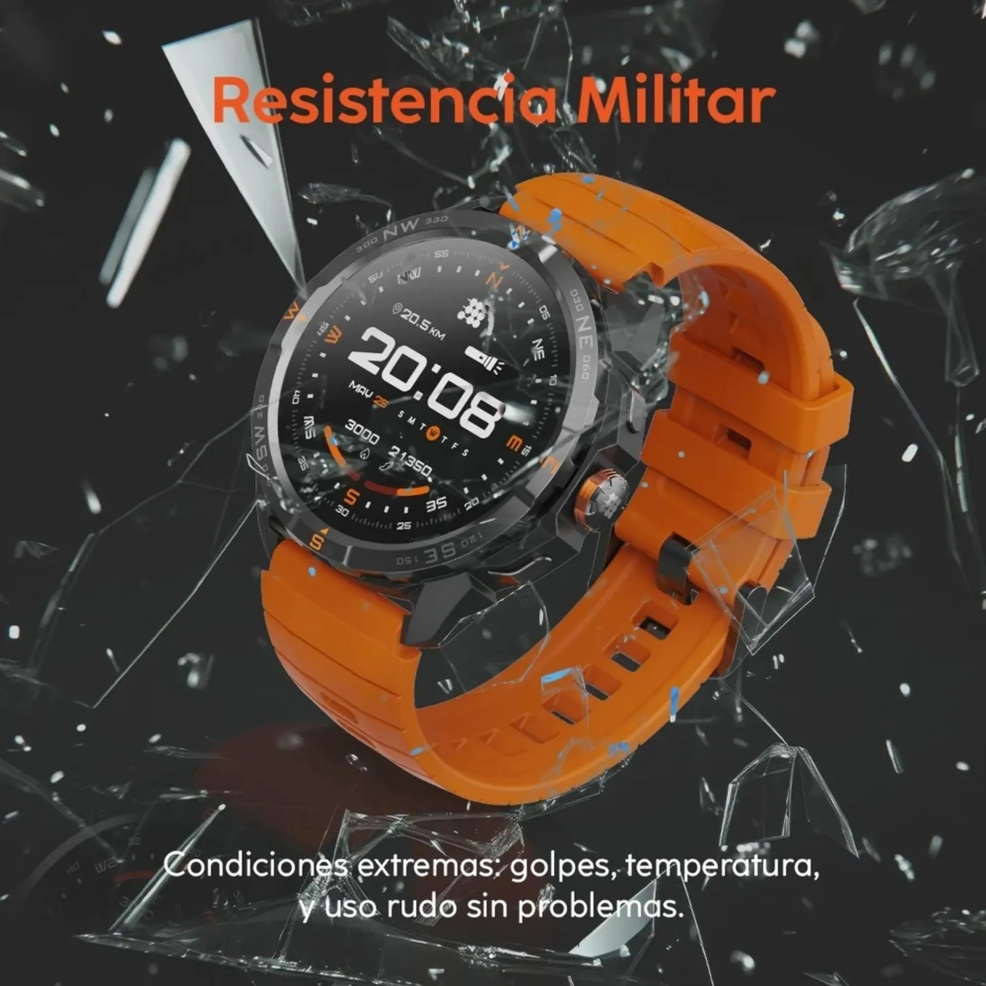 Reloj Inteligente Cubitt Terra Edición Especial Doble Pulso Grado Militar Linterna Llamadas CT-TERRA58