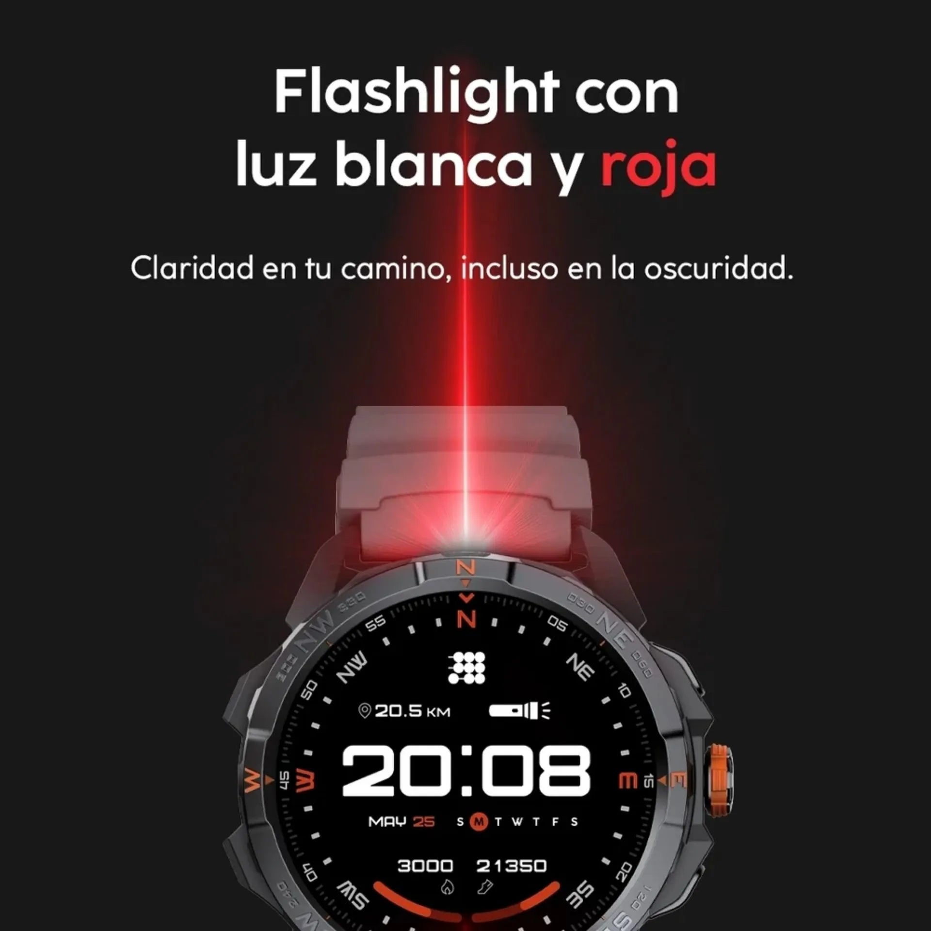 Reloj Inteligente Cubitt Terra Edición Especial Doble Pulso Grado Militar Linterna Llamadas CT-TERRA58