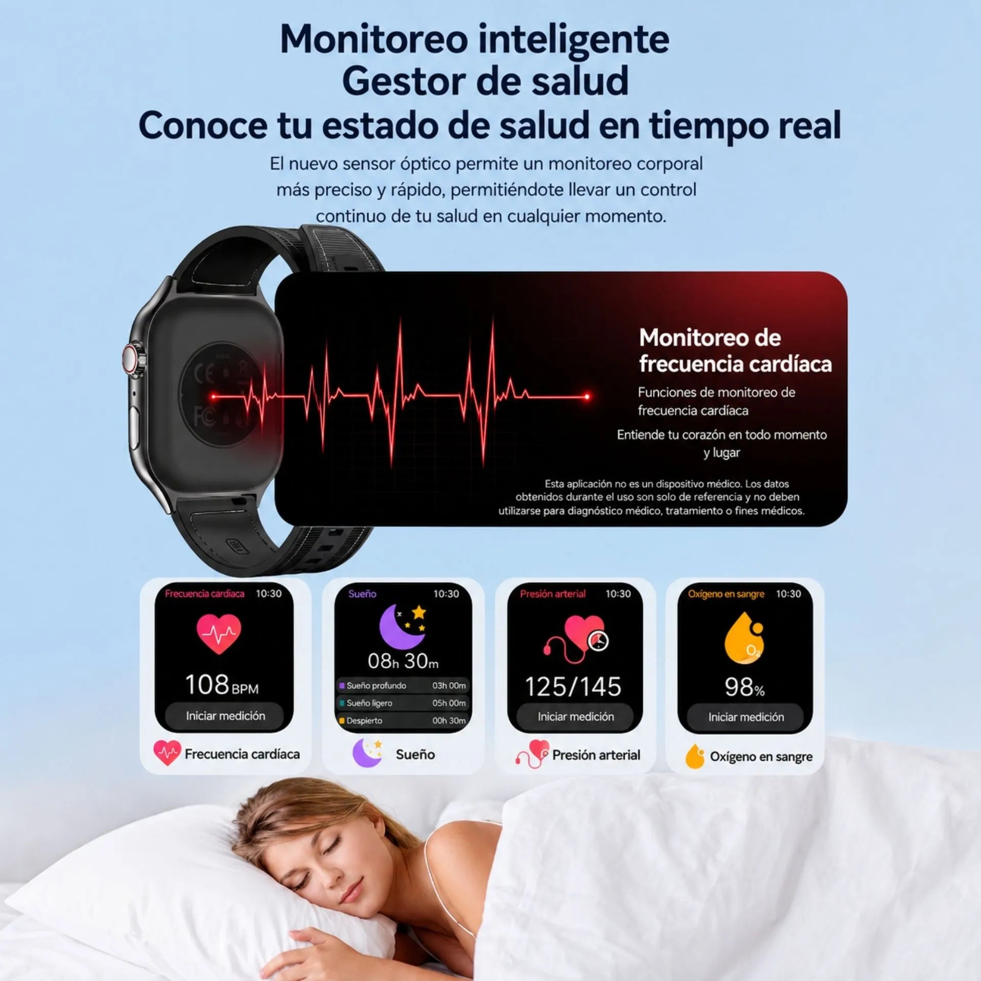 Reloj Inteligente Con Pantalla AMOLED, Llamadas Bluetooth Y Monitoreo Deportivo LAXASFIT H7