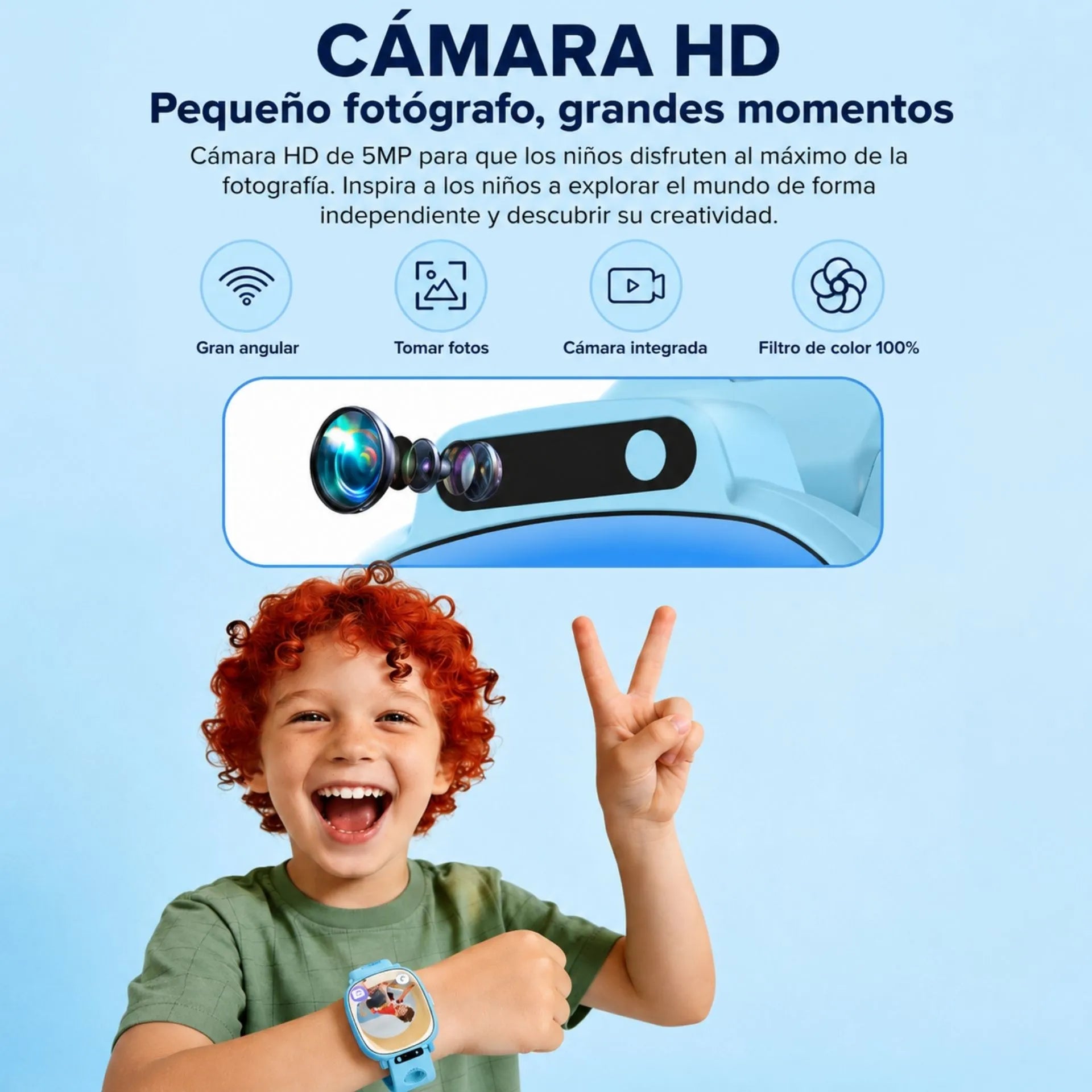 Reloj Inteligente Para Niños Con Juegos, Cámara, Podómetro Y Funciones Educativas H10