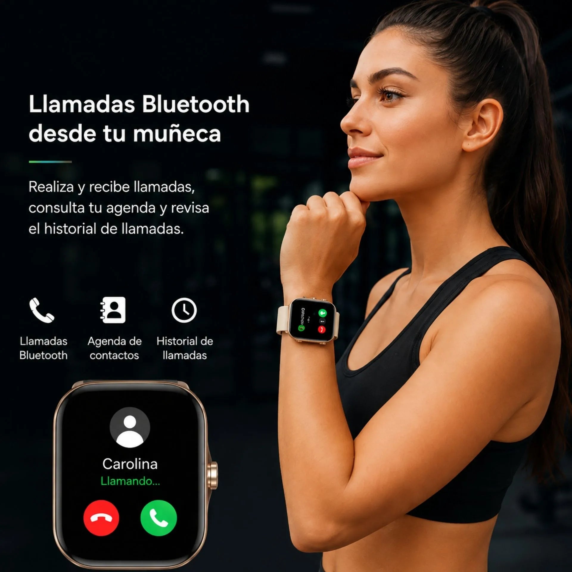 Reloj Inteligente Con Llamadas Bluetooth, Monitoreo Deportivo Y Notificaciones LAXASFIT Y13