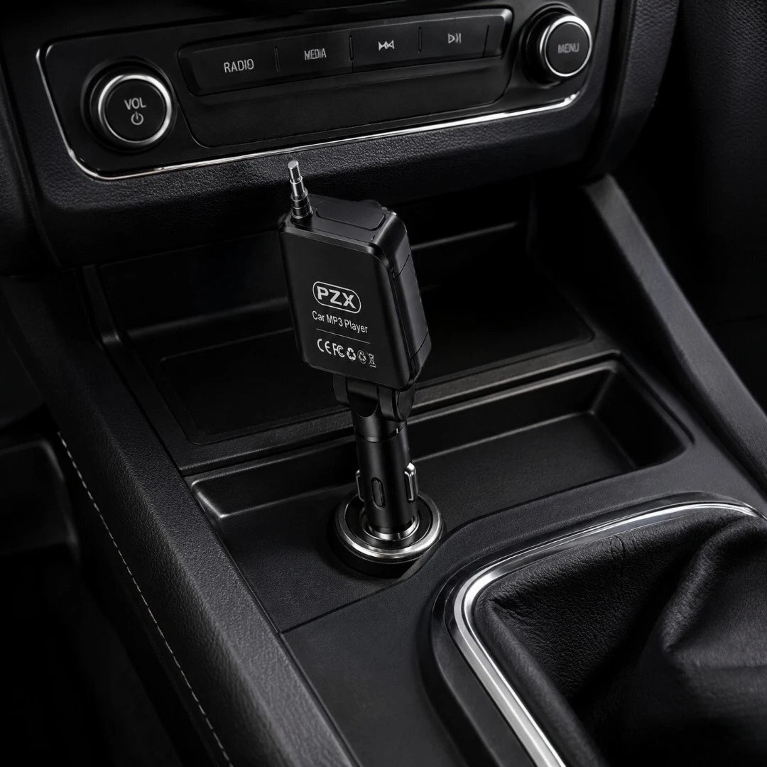 Cargador PZX Para Carro Con Cable Retractil A03