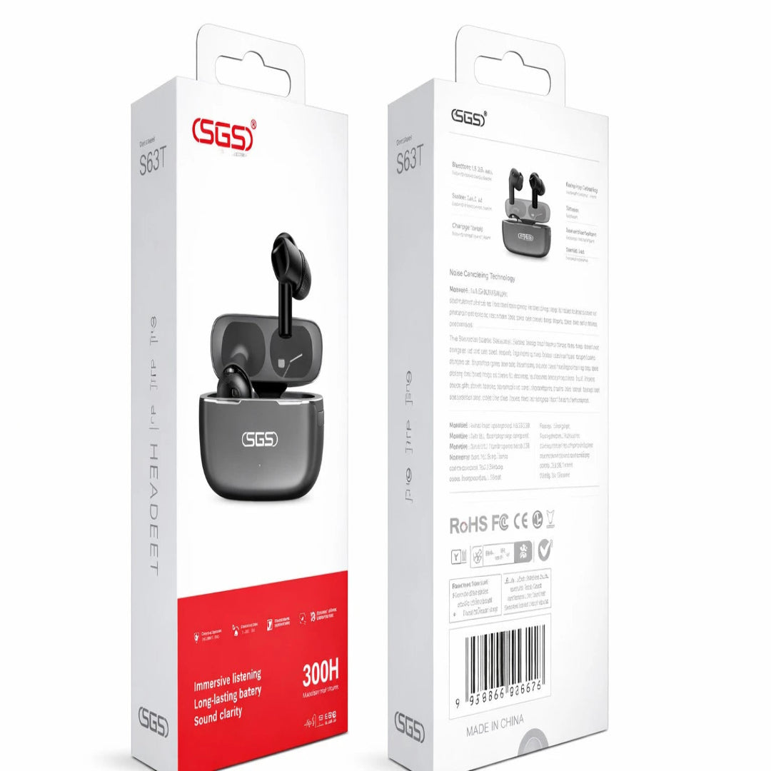 Audífonos SGS Inalambricos Recargables con Caja Metalica S63T