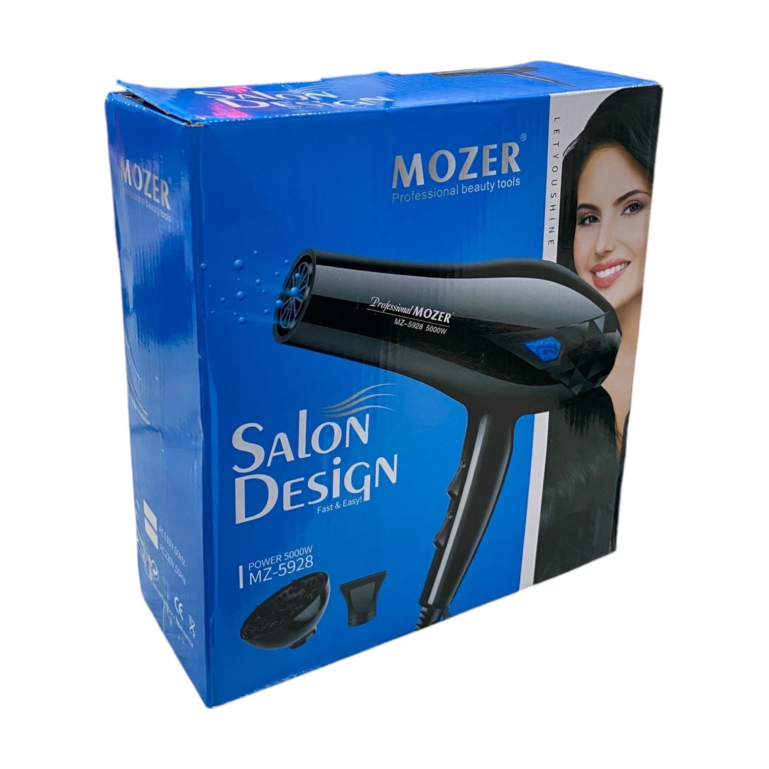 Secador Para Cabello Promozer Con 2 Difusores de Aire MZ-5928