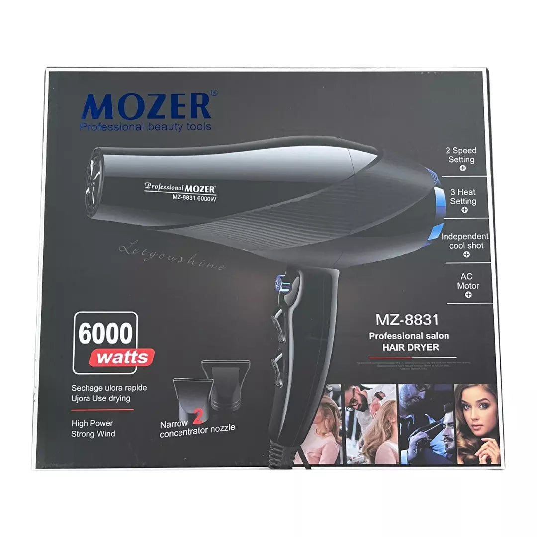 Secador De Cabello Mozer Con 2 Boquillas MZ-8811