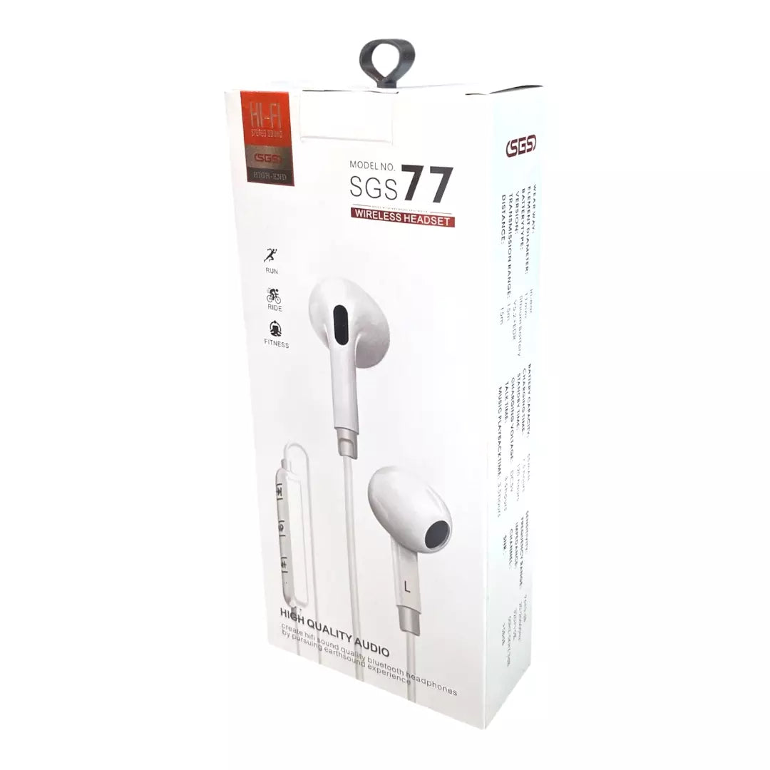Audífonos SGS Inalámbricos Recargables De Cuellera Bluetooth SGS-77