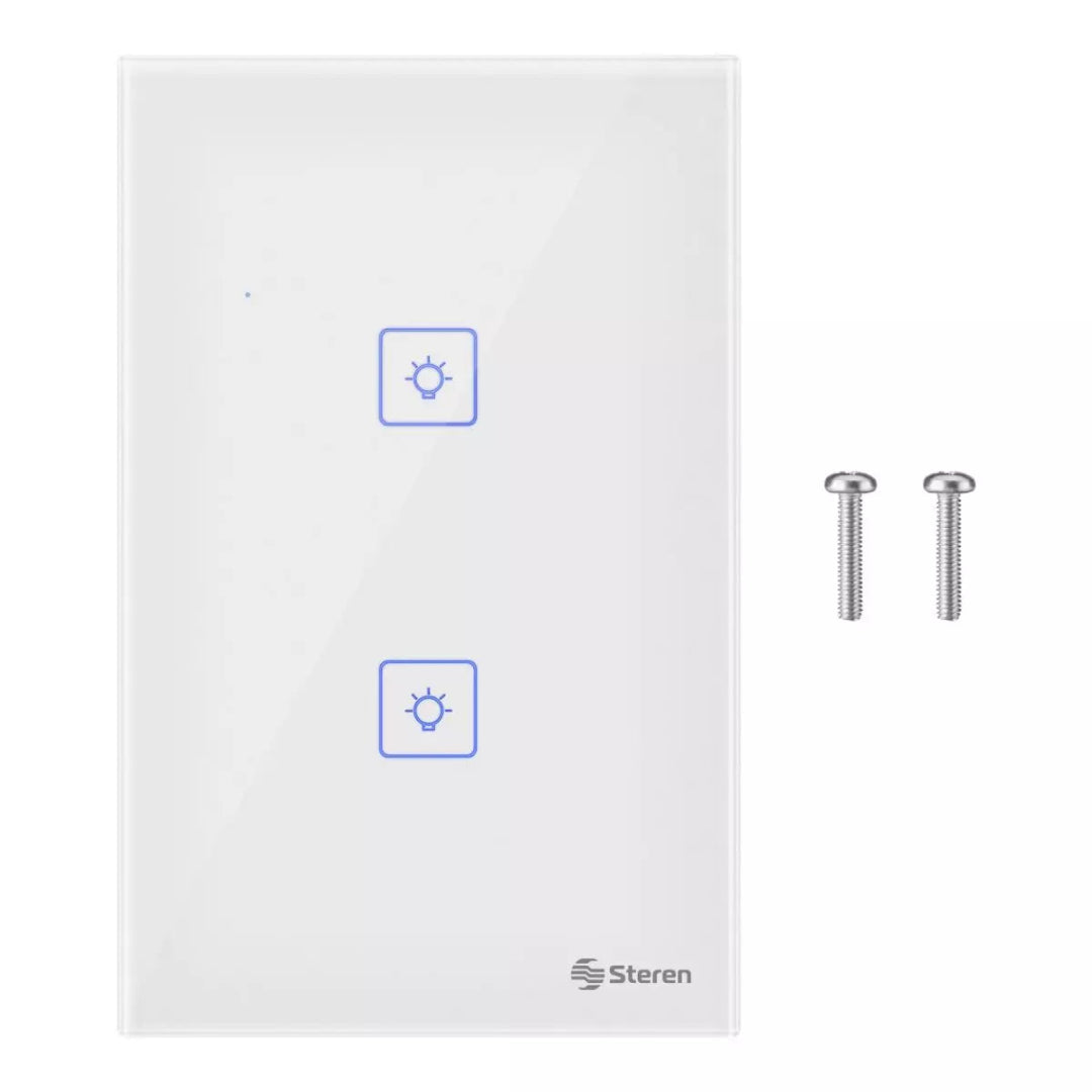 Interruptor de Luz Inteligente WiFi Touch Temporizador Compatible con Google Assistant Steren SHOME-110