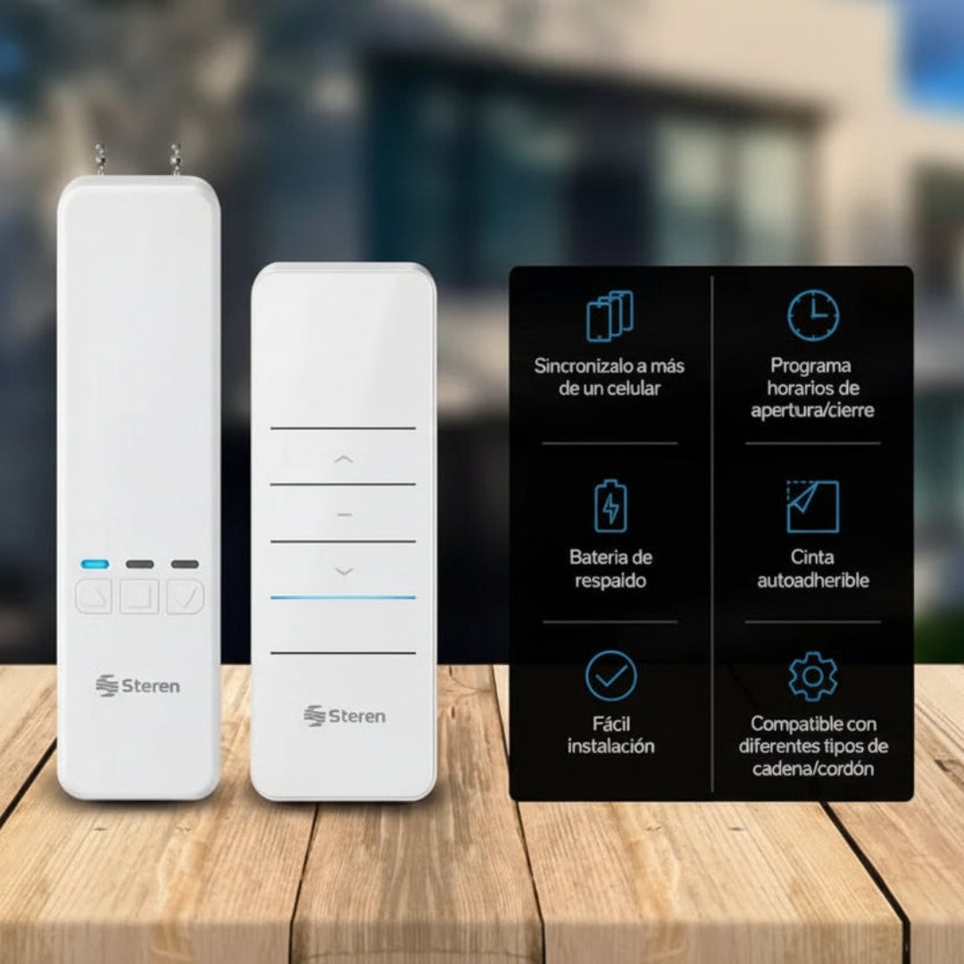 Motor Inteligente WiFi para Persianas con Control Remoto Compatible con Alexa y Google Assistant Steren SHOME-155