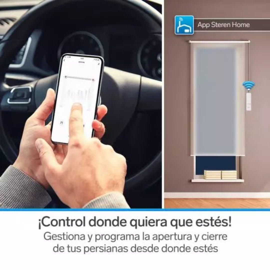 Motor Inteligente WiFi para Persianas con Control Remoto Compatible con Alexa y Google Assistant Steren SHOME-155