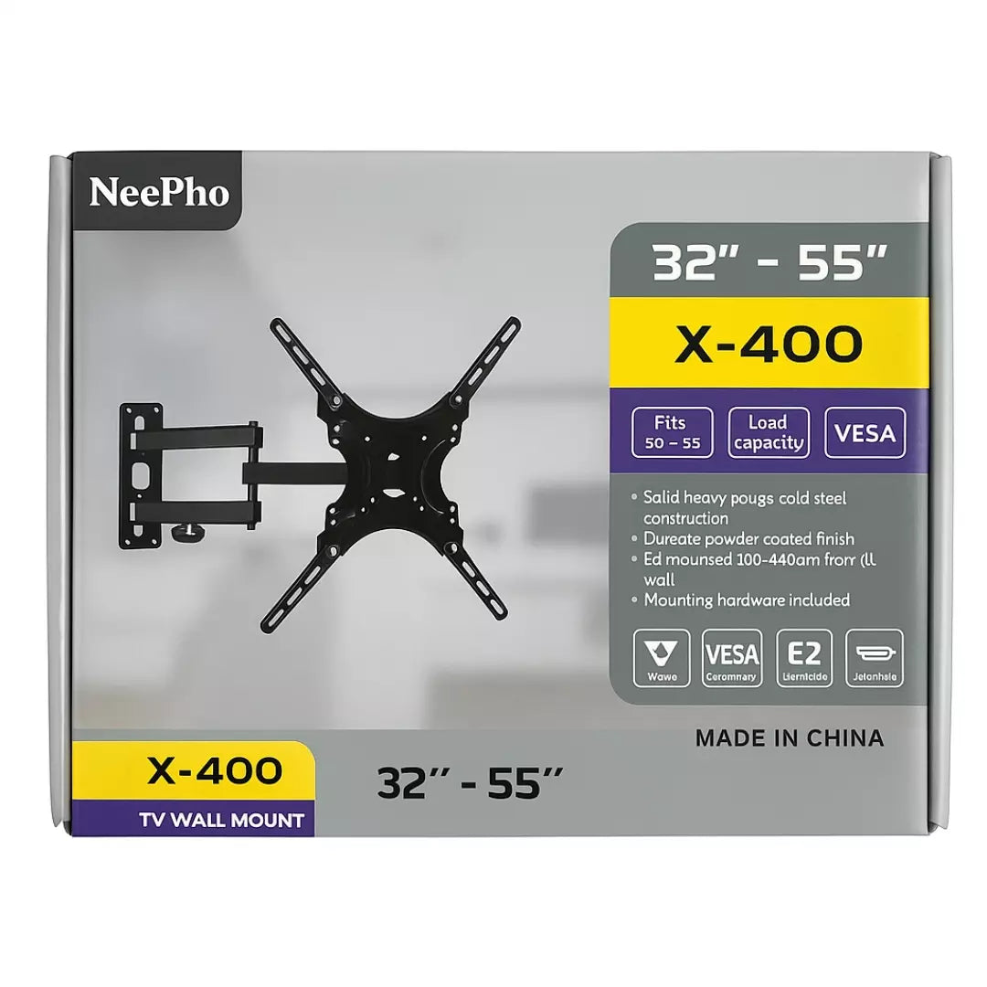 Soporte De Pared Articulado Movible Para TV De 32 A 55 Pulgadas X-400