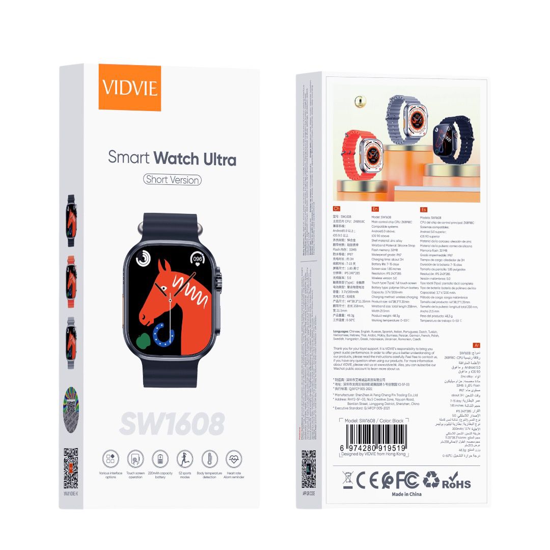 Reloj Inteligente Smart Watch Vidvie SW1608