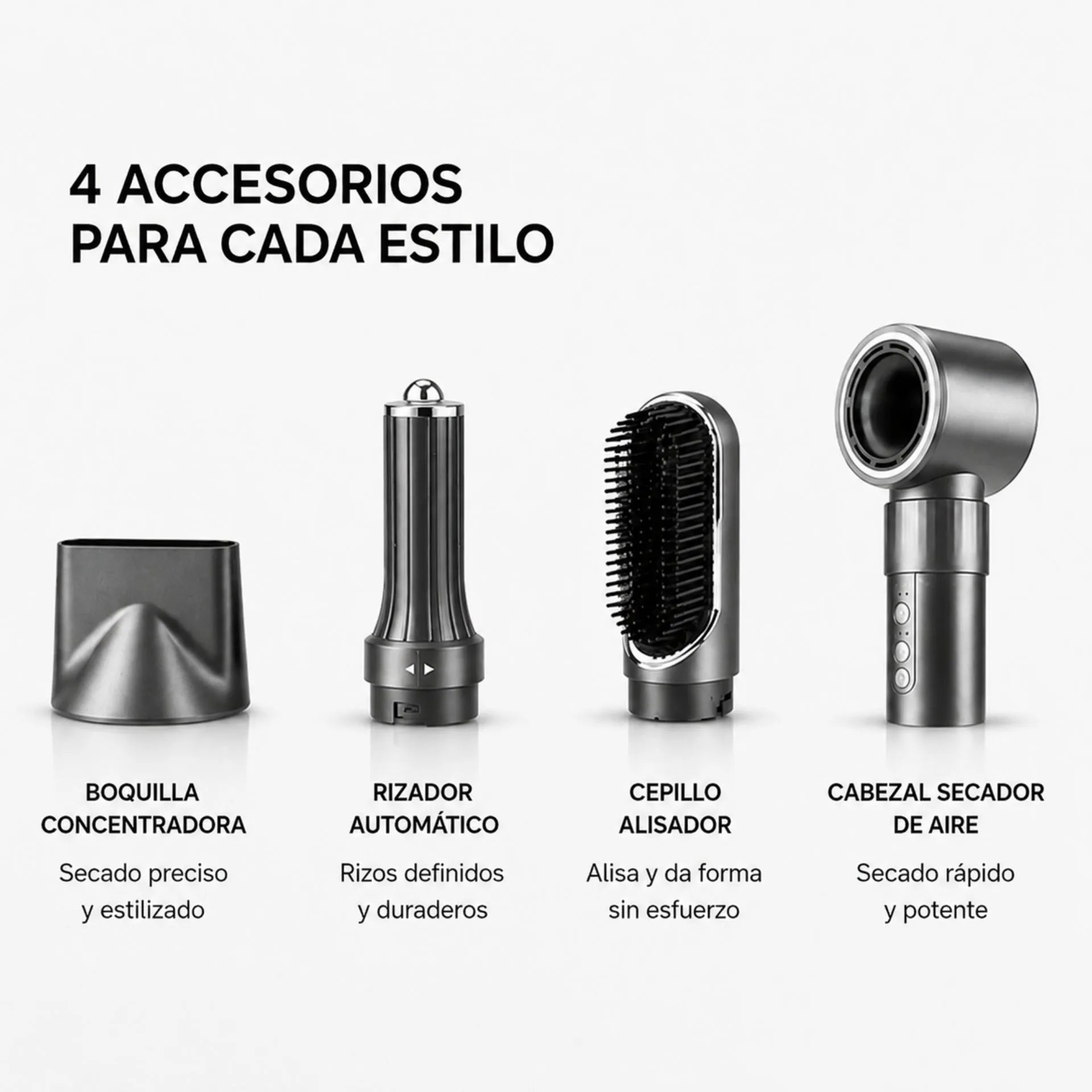 Secador Ionizador Nano-Tec 4 En 1 1300W Con Motor Brushless De 110.000 RPM NT-SC683