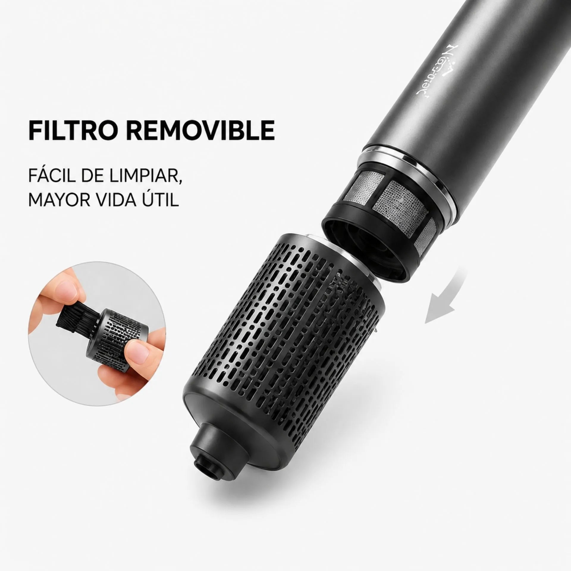 Secador Ionizador Nano-Tec 4 En 1 1300W Con Motor Brushless De 110.000 RPM NT-SC683