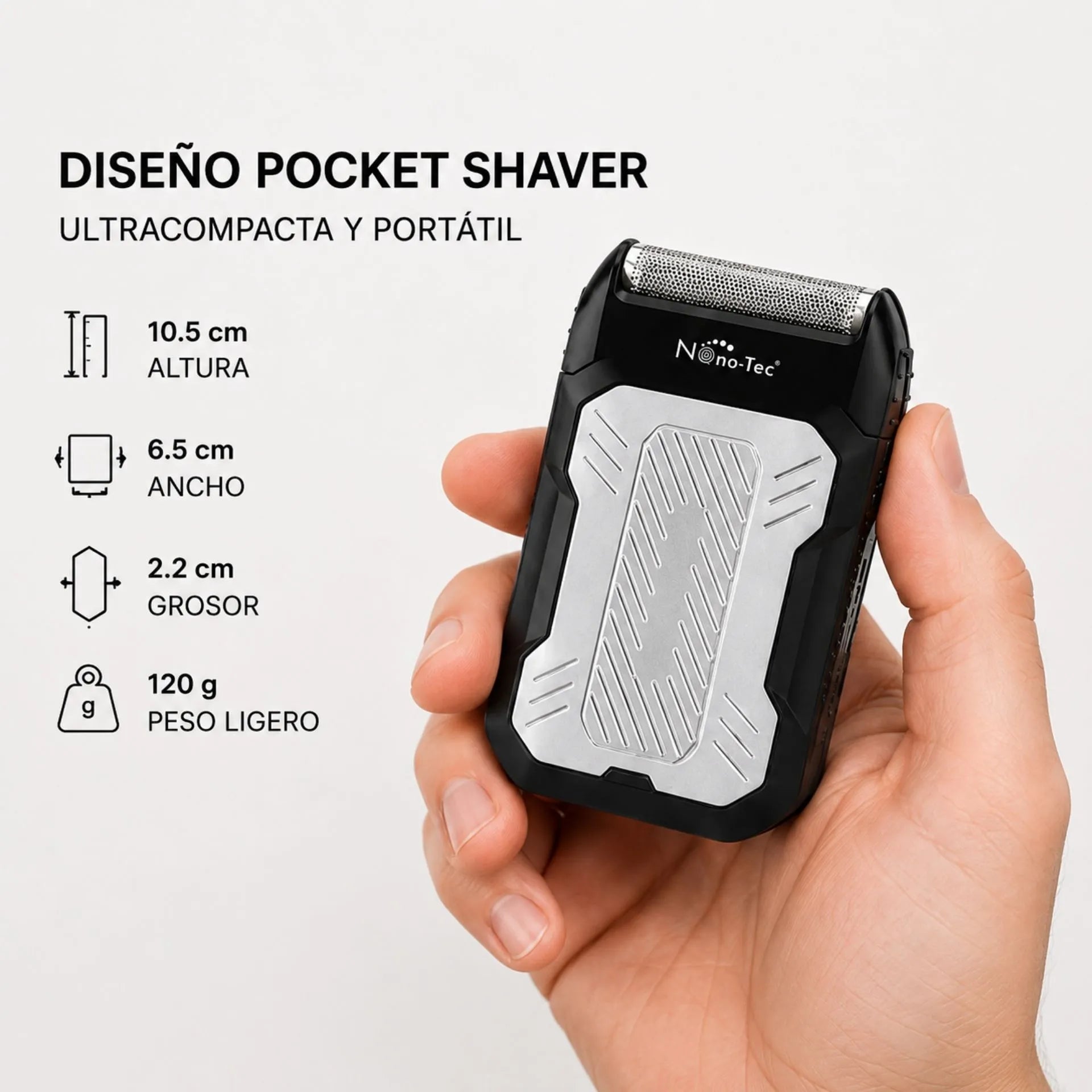 Afeitadora Eléctrica 2 En 1 Nano-Tec Shaver Perfiladora 6000 RPM NT-AE670