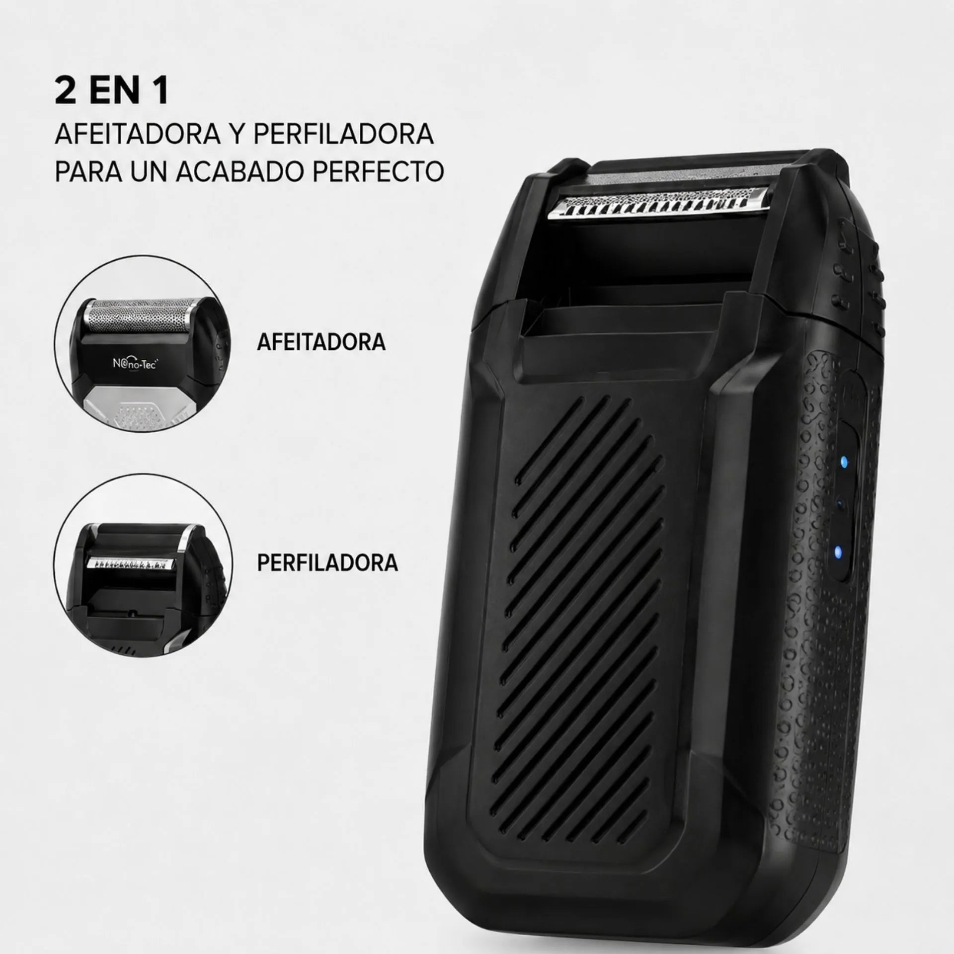 Afeitadora Eléctrica 2 En 1 Nano-Tec Shaver Perfiladora 6000 RPM NT-AE670