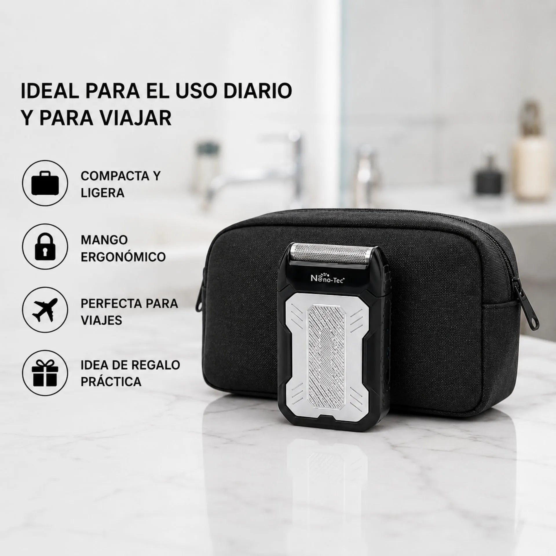 Afeitadora Eléctrica 2 En 1 Nano-Tec Shaver Perfiladora 6000 RPM NT-AE670