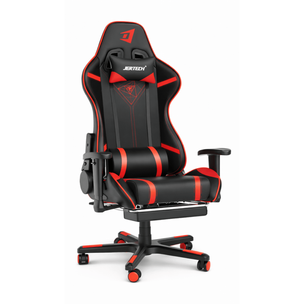 Silla Gamer Reclinable Ergonómica Para Escritorio Con Soporte Lumbar y Reposapiés Jertech GR101