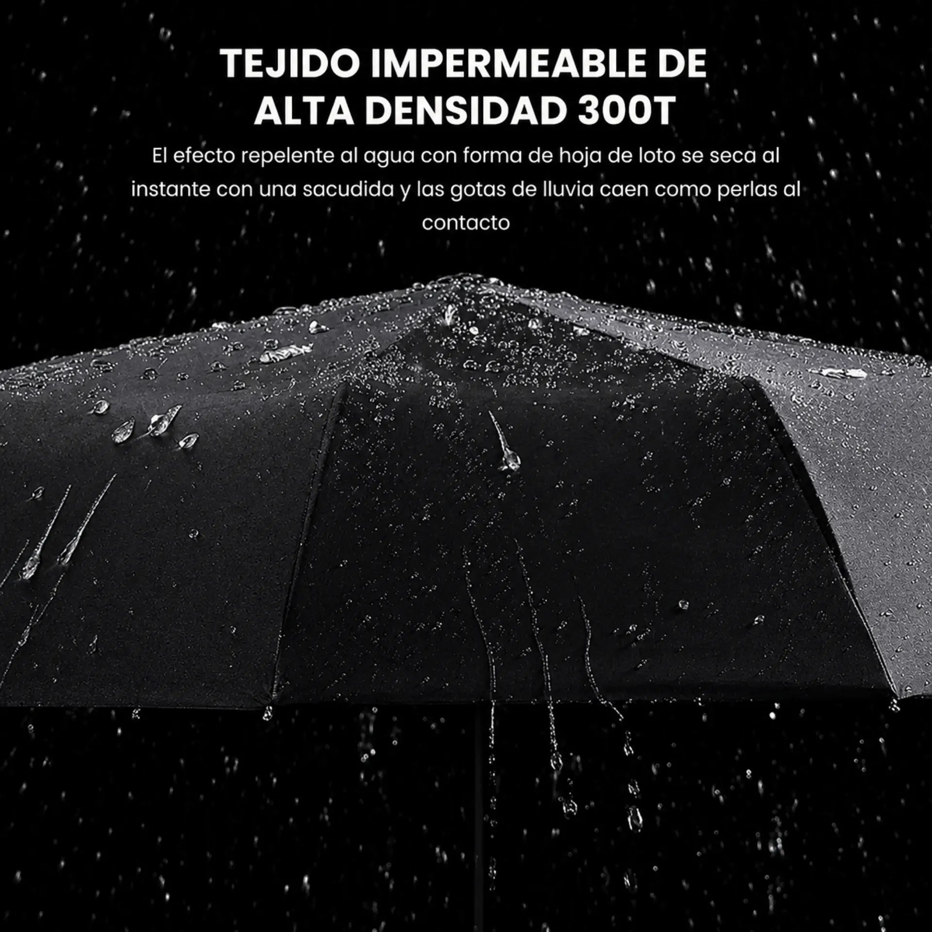 Sombrilla Con Mango Ergonómico Apertura Automática Impermeable Resistente Al Viento AE0178