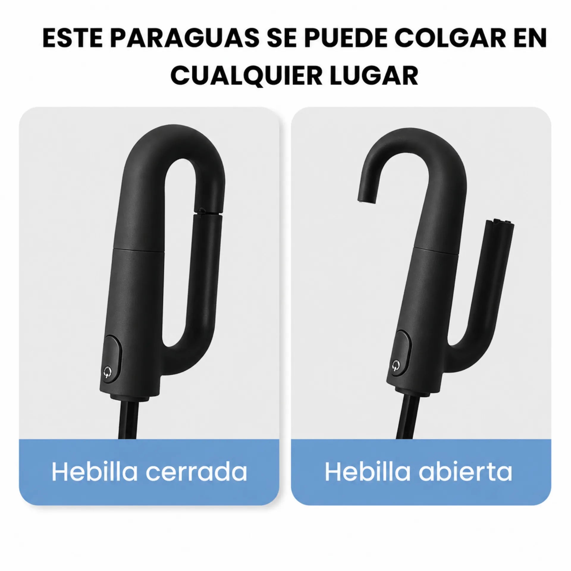 Sombrilla Con Mango Ergonómico Apertura Automática Impermeable Resistente Al Viento AE0178