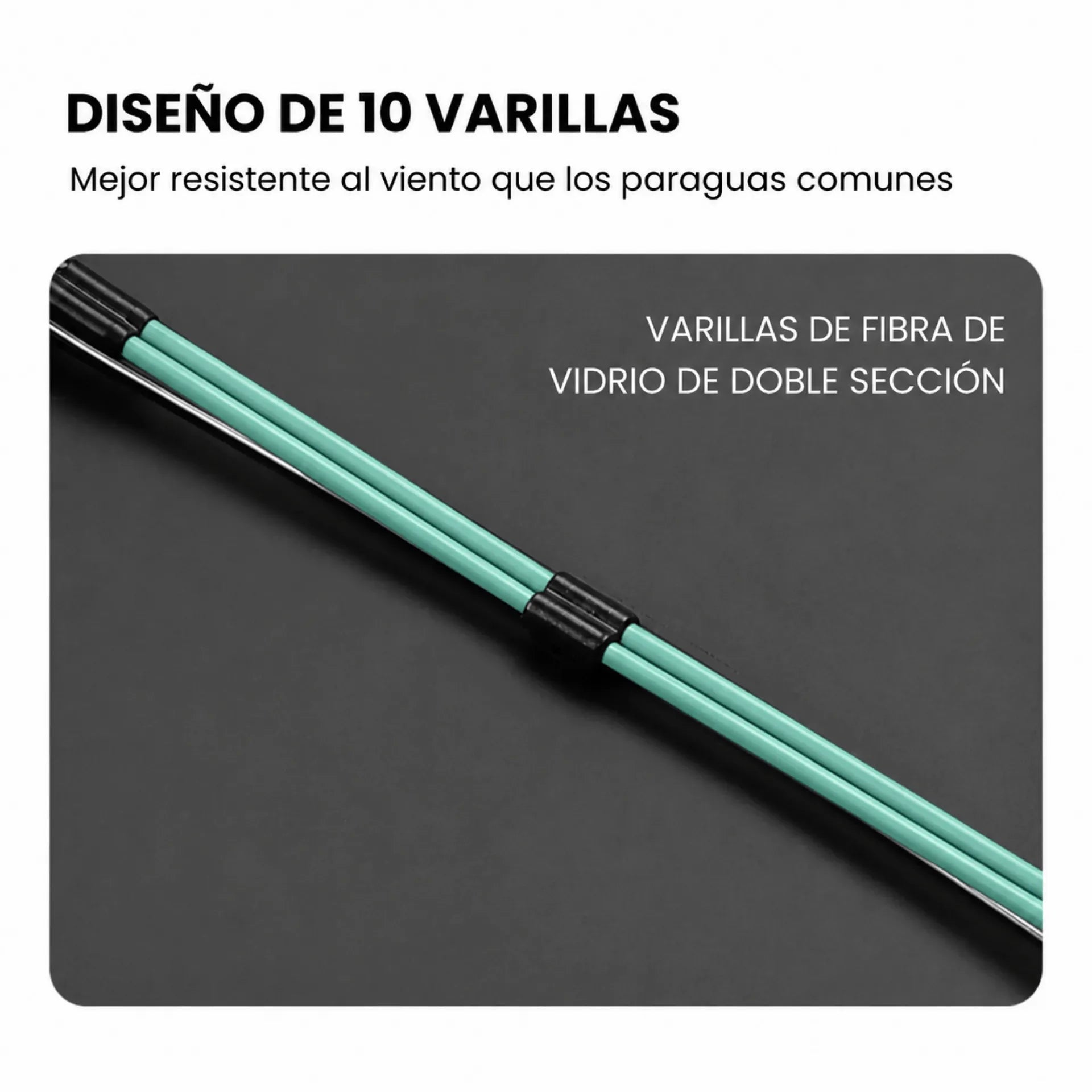 Sombrilla Con Mango Ergonómico Apertura Automática Impermeable Resistente Al Viento AE0178