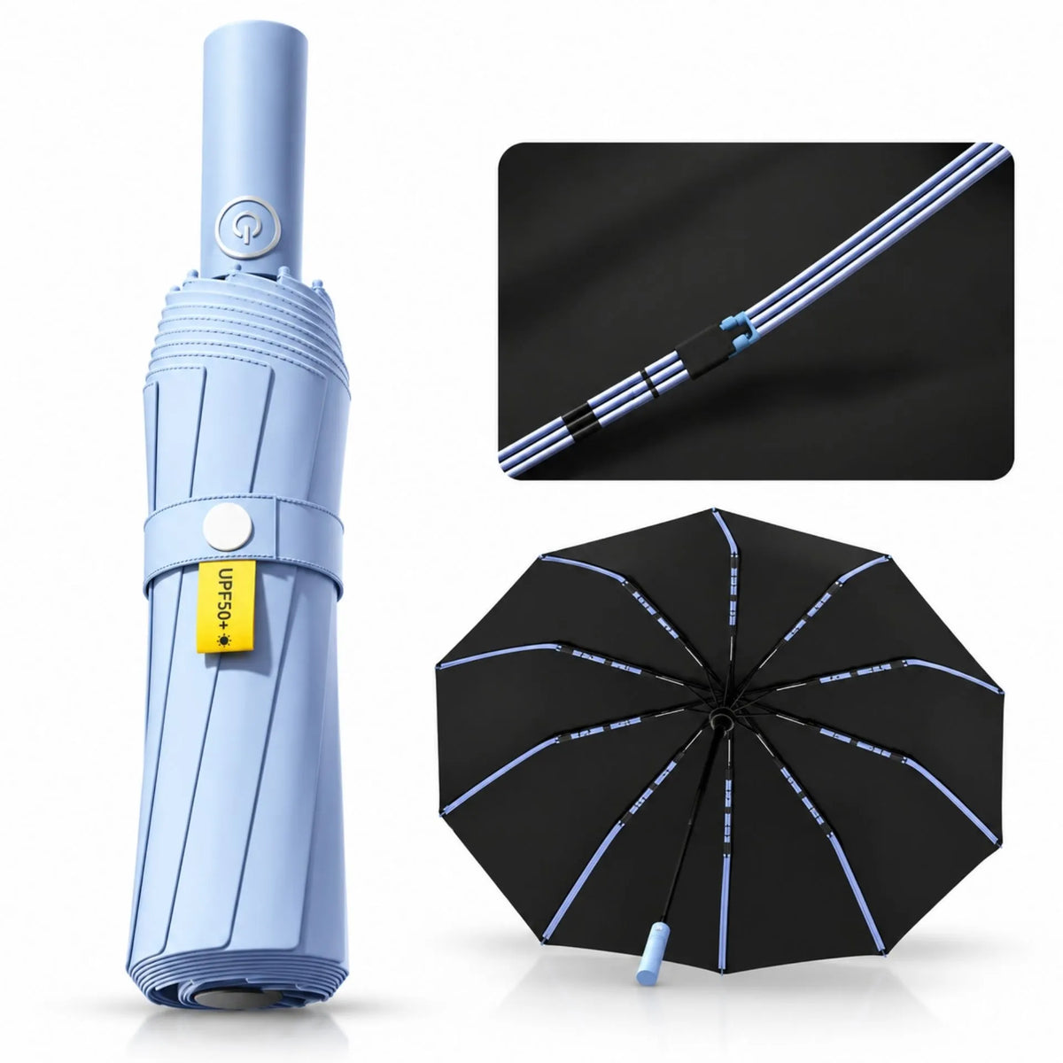 Sombrilla Automática Con Protección UV 50+ Y Varillas Reforzadas S3012 CUERINA