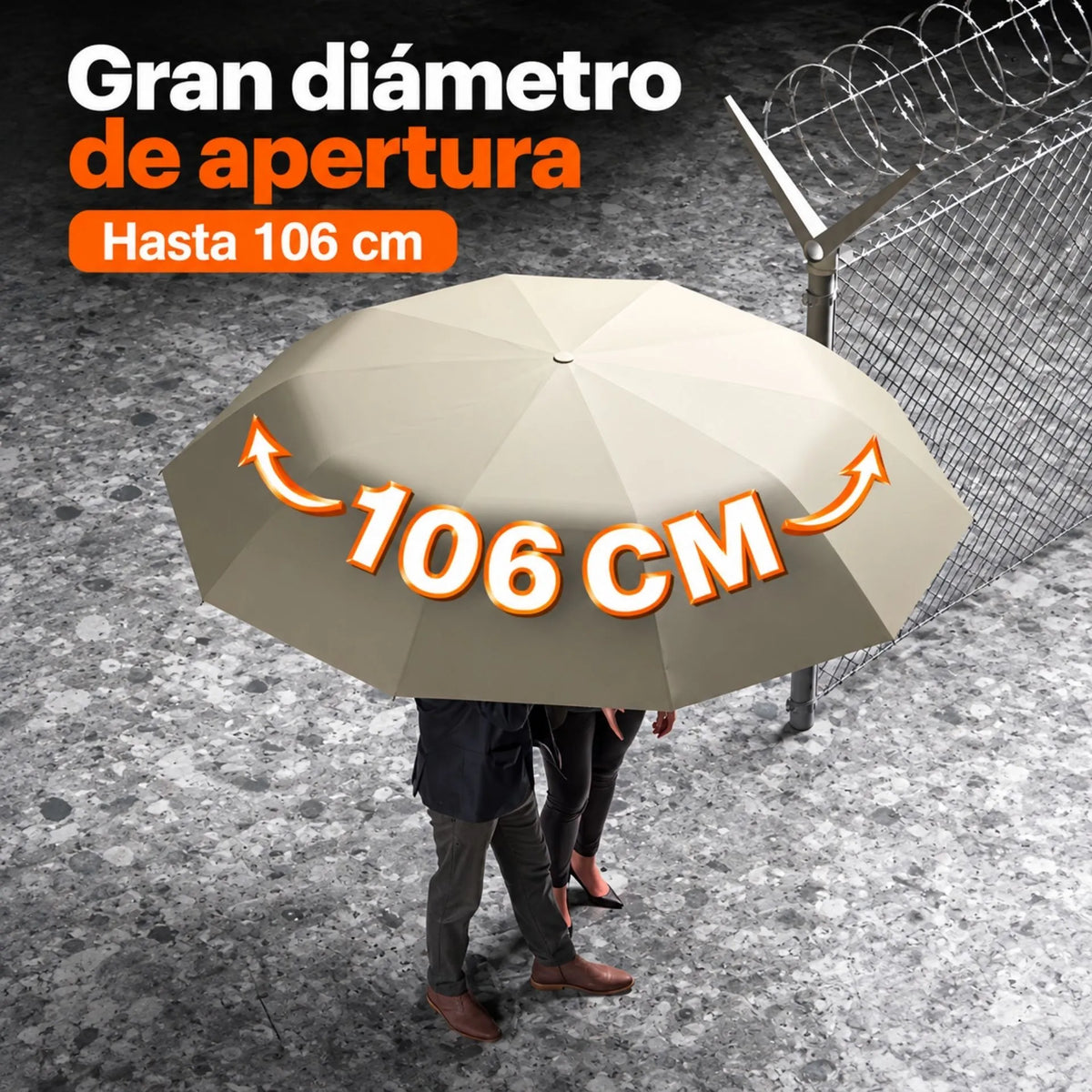 Sombrilla Automática Con Protección UV 50+ Y Varillas Reforzadas S3012 CUERINA