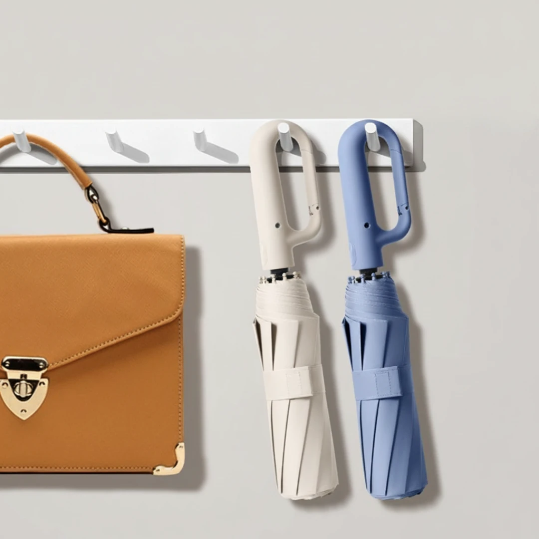 Sombrilla Con Mango Ergonómico Apertura Automática Impermeable Resistente Al Viento AE0178