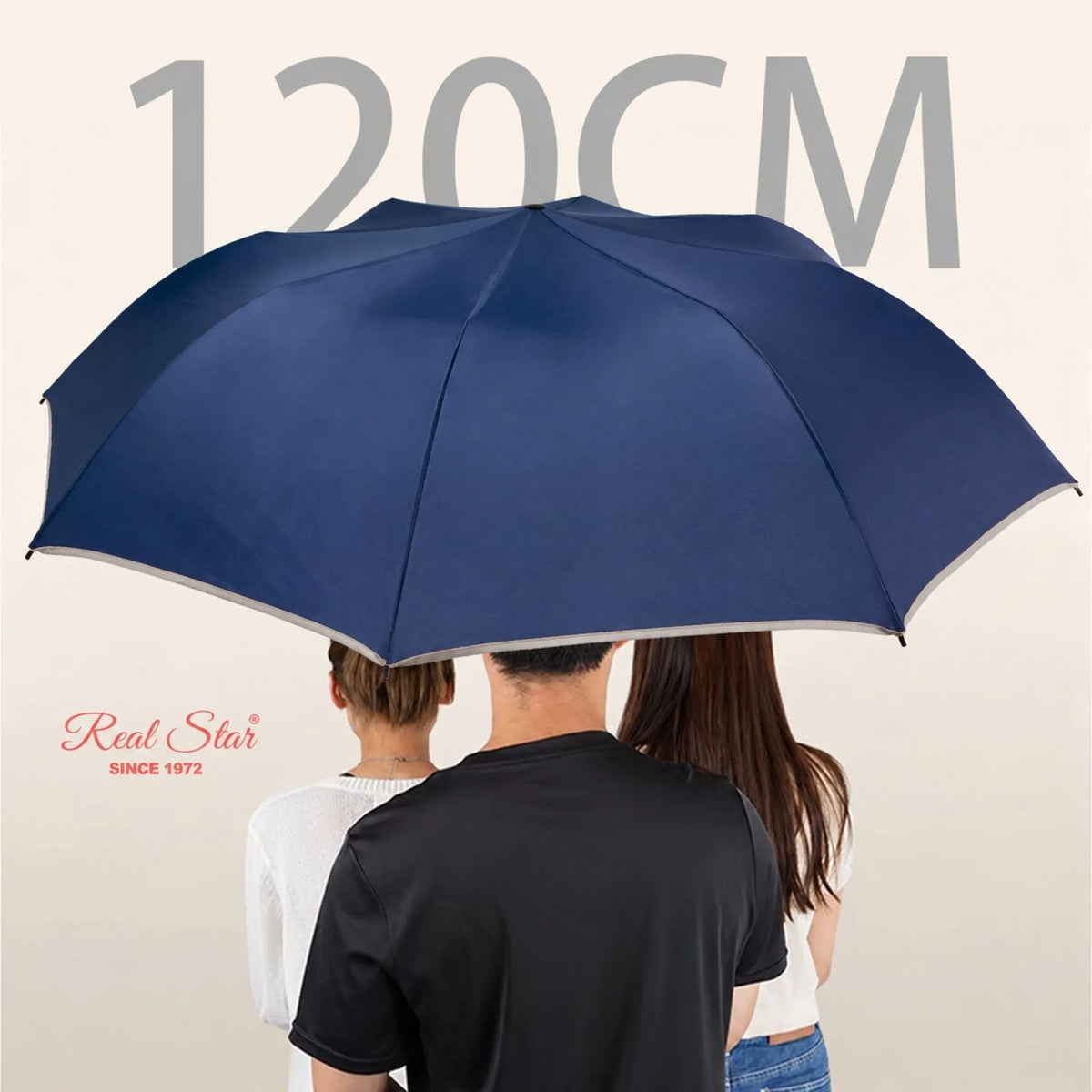 Sombrilla Paraguas Portátil Semiautomática Grande De 120 cm Con Funda Protectora Azul Real Star 2019S
