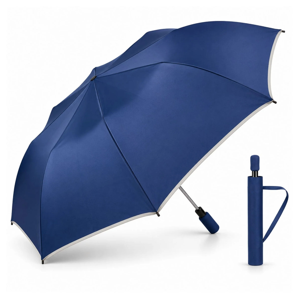 Sombrilla Paraguas Portátil Semiautomática Grande De 120 cm Con Funda Protectora Azul Real Star 2019S