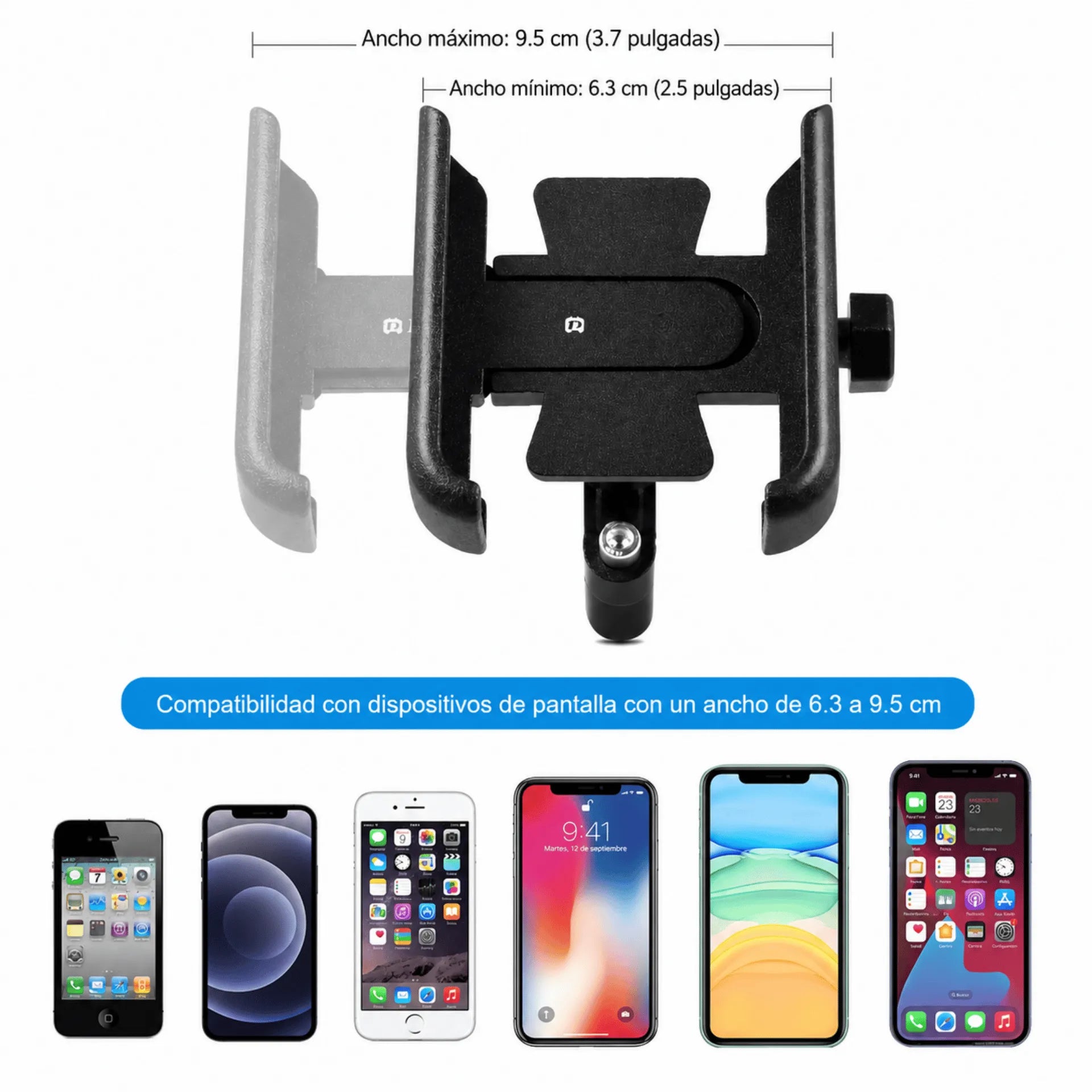 Soporte Metálico Giratorio 360° Para Teléfono De Manubrio Baihuo City MY-7064