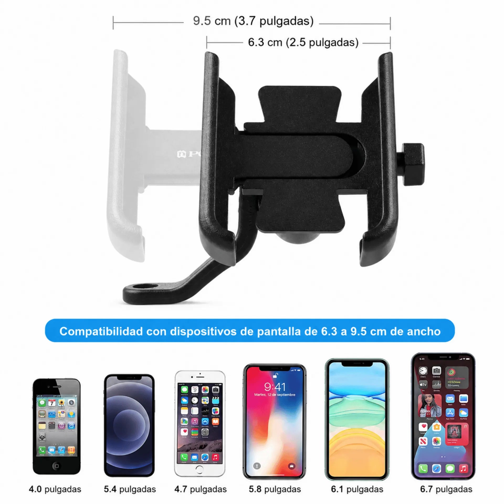 Soporte Para Celular De Espejo Retrovisor Giratorio 360° Baihuo City MY-7303