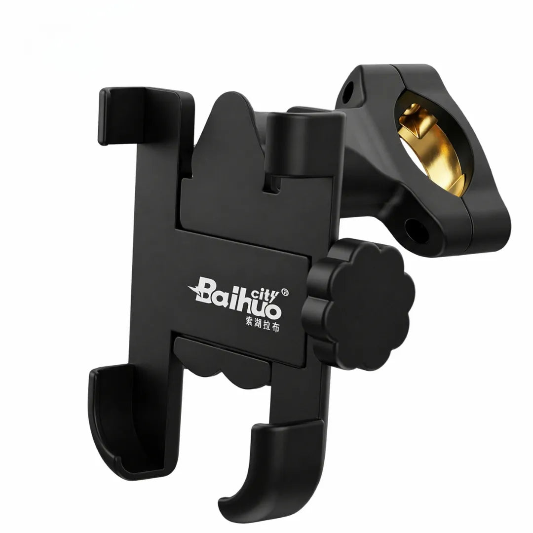 Soporte Para Celular De Manubrio En Aluminio Con Puerto USB y Rotación Ajustable Baihuo City MY-7228