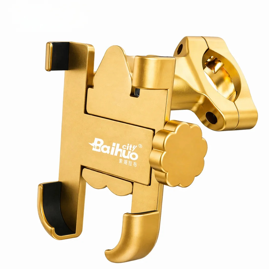 Soporte Para Celular De Manubrio En Aluminio Con Puerto USB y Rotación Ajustable Baihuo City MY-7228