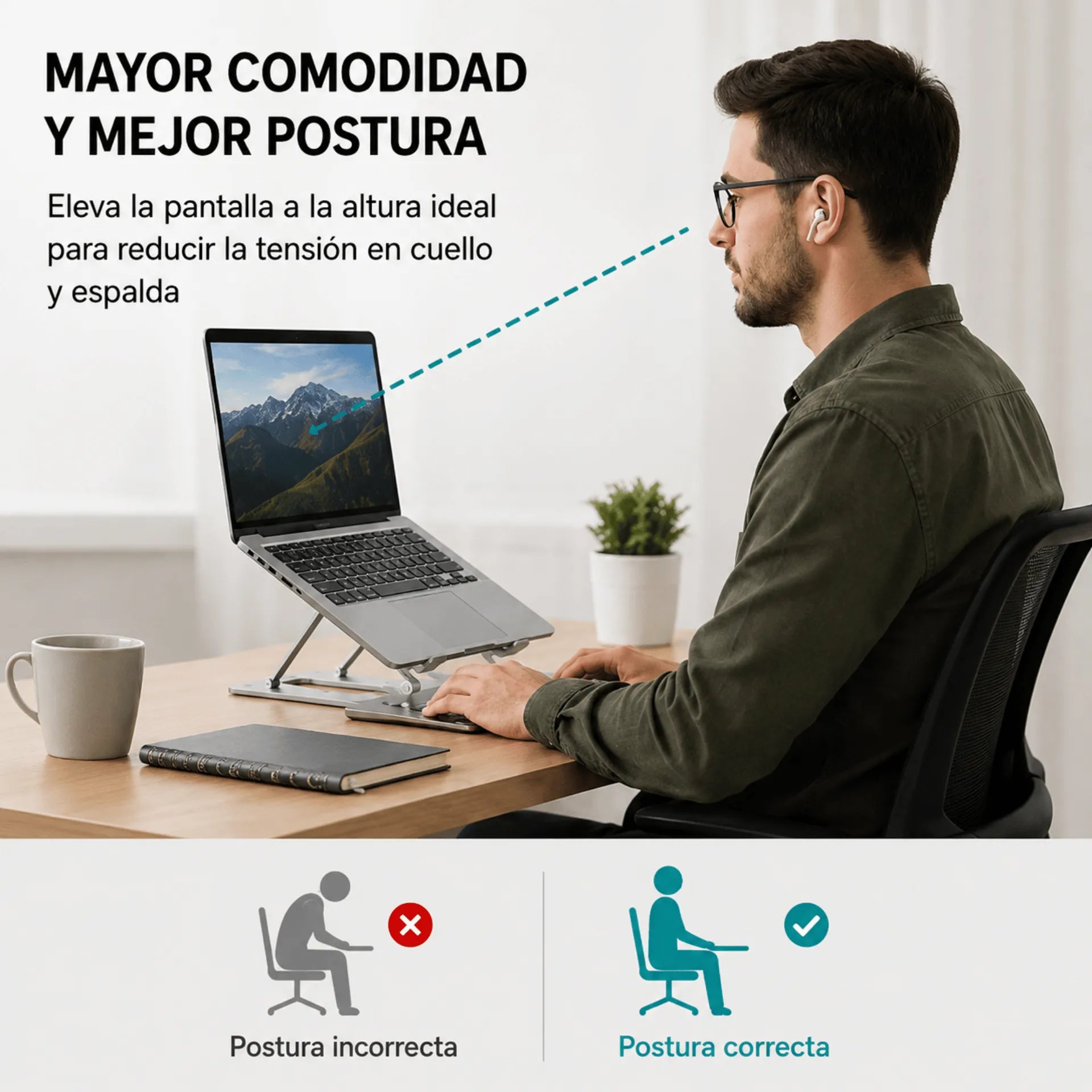 Soporte Plegable Para Computador Portatil En Aluminio Baihuo City MY-7521
