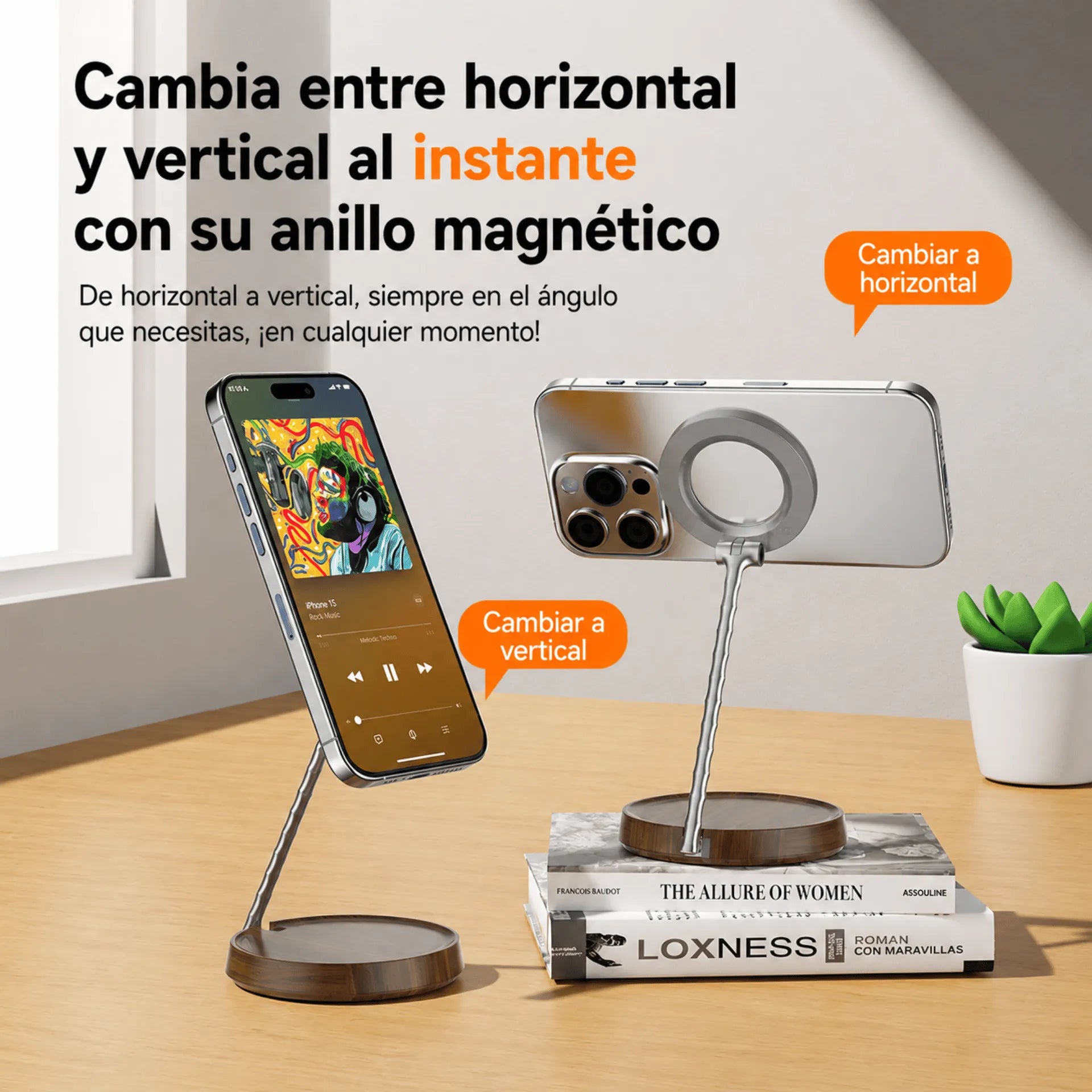 Base De Escritorio Magnética Giratoria Y Plegable Para Celular Baihuo City MY-7793